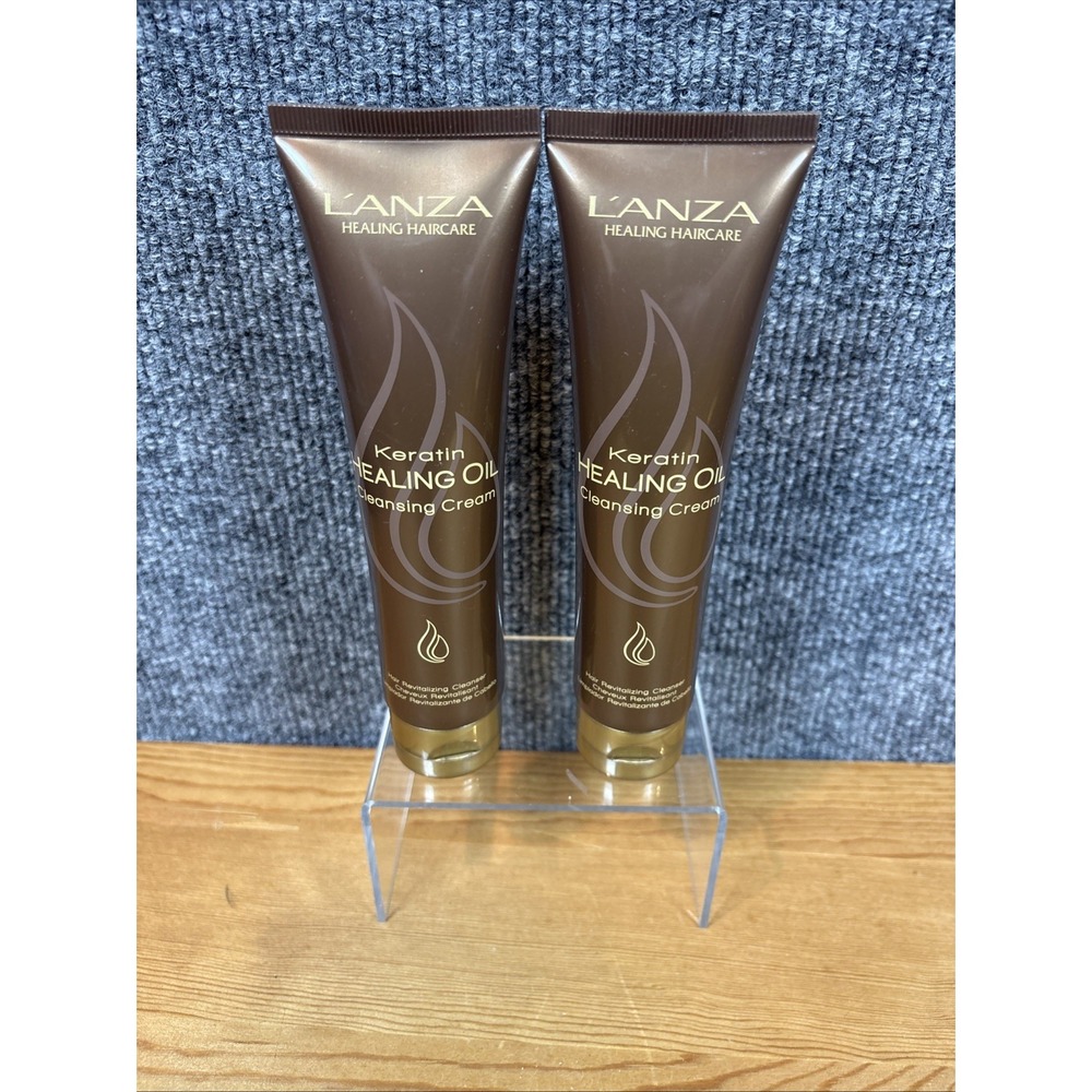 2~L'anza Keratin Healing Oil Cleansing Cream 3.4 oz Travel Size